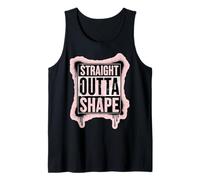 Straight Outta Shape Funny Gym Workout Pilates Mujeres Niñas Camiseta sin Mangas