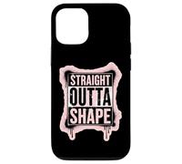 Straight Outta Shape Funny Gym Workout Pilates Mujeres Niñas Carcasa para iPhone 12/12 Pro