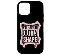 Straight Outta Shape Funny Gym Workout Pilates Mujeres Niñas Carcasa para iPhone 12 mini