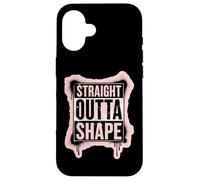 Straight Outta Shape Funny Gym Workout Pilates Mujeres Niñas Carcasa para iPhone 16