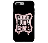 Straight Outta Shape Funny Gym Workout Pilates Mujeres Niñas Carcasa para iPhone 7 Plus/8 Plus