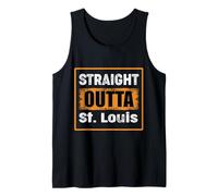 Straight Outta St. Louis Missouri USA Retro Humor Envejecido Camiseta sin Mangas