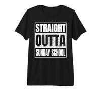 Straight Outta Sunday School Class of 2026 Funny Graduation Camiseta Premium