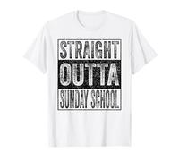 Straight Outta Sunday School Class of 2026 Graduate Funny Camiseta