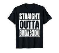 Straight Outta Sunday School Funny Class of 2026 Graduation Camiseta