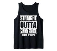 Straight Outta Sunday School Graduate Class 2026 Graduation Camiseta sin Mangas