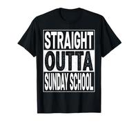 Straight Outta Sunday School Graduation 2026 Funny Graduate Camiseta