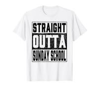 Straight Outta Sunday School Graduation Funny 2026 Gifts Camiseta