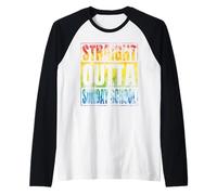 Straight Outta Sunday School Tee Graduation Class Of 2025 Camiseta Manga Raglan