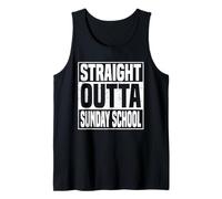 Straight Outta Sunday School Tee Regalos de graduación escolar Camiseta sin Mangas