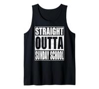 Straight Outta Sunday School tee School Graduation Camiseta sin Mangas