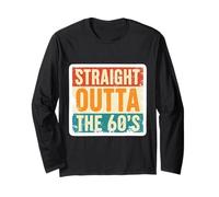 Straight Outta The 60, nacido en la década de 1960, cumpleaños, retro, vintage Manga Larga
