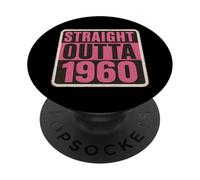 Straight Outta The 60's 1960 Born Birthday Women's Vintage PopSockets PopGrip Adhesivo