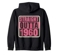 Straight Outta The 60's 1960 Born Birthday Women's Vintage Sudadera con Capucha