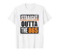 Straight Outta The 865 - Funny Knoxville Tennessee Area Code Camiseta gráfica económica, Hombre, Blanco, L