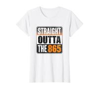 Straight Outta The 865 - Funny Knoxville Tennessee Area Code Camiseta gráfica económica, Mujer, Blanco, L