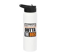 Straight Outta The 865 - Funny Knoxville Tennessee Area Code Stainless Steel Insulated Water Bottle