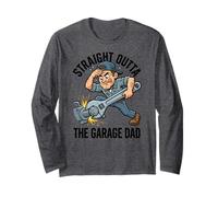 Straight Outta The Garage Dad Mecánico Humor Divertido Manga Larga