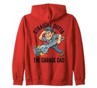 Straight Outta The Garage Dad Mecánico Humor Divertido Sudadera con Capucha
