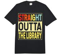 Straight Outta The Library Graduate Funny Graduation Gifts Comfort Colors Adult Heavyweight T-Shirt