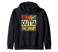 Straight Outta The Library Graduate Funny Graduation Gifts Sudadera con Capucha
