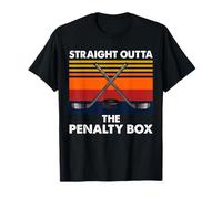 Straight Outta The Penalty Box Divertido Jugador de Hockey sobre Hielo Camiseta