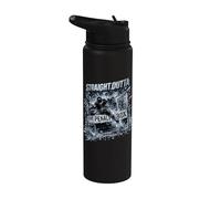 Straight Outta The Penalty Box Hockey Lovers Stainless Steel Insulated Water Bottle