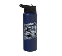 Straight Outta The Penalty Box Hockey Lovers Stainless Steel Insulated Water Bottle