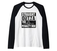 Straight Outta The Penalty Box Jugador de Hockey sobre Hielo Niños Niñas Camiseta Manga Raglan