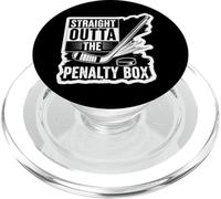 Straight Outta The Penalty Box - Ventilador de portero de hockey sobre hielo PopSockets PopGrip para MagSafe