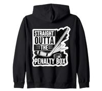 Straight Outta The Penalty Box - Ventilador de portero de hockey sobre hielo Sudadera con Capucha