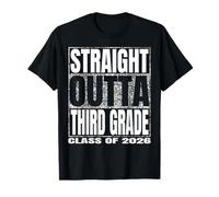 Straight Outta Third Grade Class 2026 Graduate Third Grade Camiseta