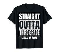 Straight Outta Third Grade Class 2026 Graduation 3rd Grade Camiseta