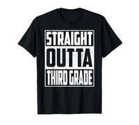 Straight Outta Third Grade School Graduation 2026 Boys Kids Camiseta