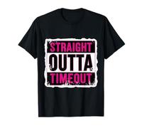 Straight Outta Timeout Castigo para niños pequeños Niñas Niños Niño Camiseta