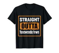 Straight Outta Tonawanda Town New York USA Humor Angustiado Camiseta