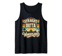 Straight Outta Wonderland Vintage Retro Funny Fantasy Cita Camiseta sin Mangas
