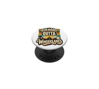 Straight Outta Wonderland Vintage Retro Funny Fantasy Cita PopSockets PopGrip Adhesivo
