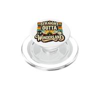Straight Outta Wonderland Vintage Retro Funny Fantasy Cita PopSockets PopGrip para MagSafe