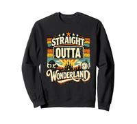 Straight Outta Wonderland Vintage Retro Funny Fantasy Cita Sudadera