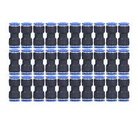 Straight Pneumatic Connector 30PCS | Push to Connect Tube Fittings | Stainless Steel & Composite Material | Industrial/Healthcare Use | 0.1-1.5MPA Pressure (PU-14)