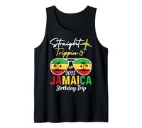 Straight Trippin Jamaica Birthday Vacation 2025 Family Group Camiseta sin Mangas