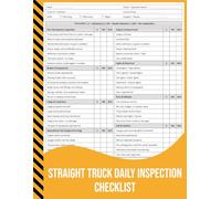 Straight Truck Daily Inspection Checklist: Pre-Trip Safety & Maintenance Log Book for Commercial Drivers, Fleet Managers & Logistics Operators.