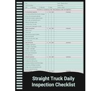 Straight Truck Daily Inspection Checklist: Pre-Trip Safety & Vehicle Inspection Record for Fleet and Delivery Operations.