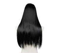 Straight U Part Clip In Hair Extension Long Daily Use Clip-on Natural Thick Fake Blonde Hairpieces For Woman(Black)