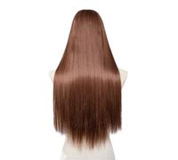 Straight U Part Clip In Hair Extension Long Daily Use Clip-on Natural Thick Fake Blonde Hairpieces For Woman(Honey Brown)