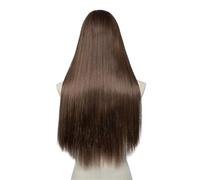 Straight U Part Clip In Hair Extension Long Daily Use Clip-on Natural Thick Fake Blonde Hairpieces For Woman(Light Brown)