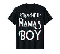 Straight Up Mama's Boy Mamá Gemelo Favorito Divertido Mama Hijo Camiseta gráfica económica