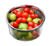 Strainer Basket, Metal Colander Vegetable Strainer, Kitchen Drain Bin with Handle, Durable Cooking Accessory, Ideal for Various Size Pots and Pressure Cookers, 7.48 Inches
