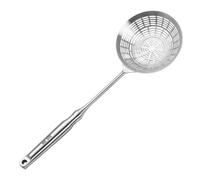 Strainer With Handle - 15.67x5.2x1.5 Inches Stainless Steel Slotted Kitchen Tools | Fryer Pasta Spoon Spider Skimmer,for French Fries Dumplings Vegetable Cooking Food Prep Home Restaurant